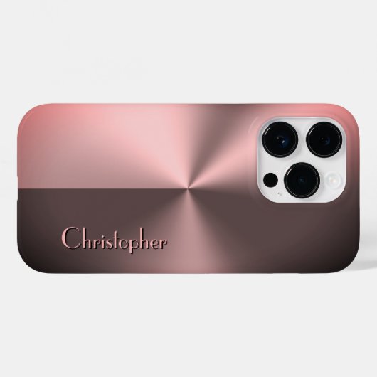 Coques Case-Mate iPhone Impression en acier inoxydable en bronze de titane (Verso (horizontal))