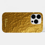 Coques Case-Mate iPhone Impression en acier inoxydable en or de titane (Verso (horizontal))