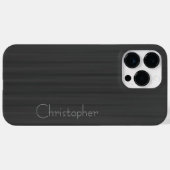 Coques Case-Mate iPhone Impression en acier inoxydable gris Titane (Verso (horizontal))