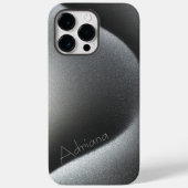 Coques Case-Mate iPhone Impression en acier inoxydable gris titane (Verso)