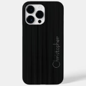 Coques Case-Mate iPhone Impression en acier inoxydable noir Titane (Verso)