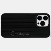 Coques Case-Mate iPhone Impression en acier inoxydable noir Titane (Verso (horizontal))
