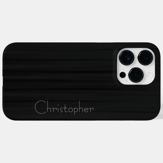Coques Case-Mate iPhone Impression en acier inoxydable noir Titane (Verso (horizontal))