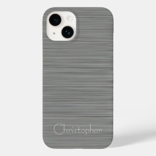 Coque Pour iPhone 14 Impression en acier inoxydable platine