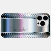 Coques Case-Mate iPhone Impression en acier inoxydable titane (Verso (horizontal))