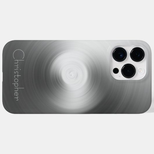 Coques Case-Mate iPhone Impression en acier inoxydable titane (Verso (horizontal))