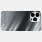 Coques Case-Mate iPhone Impression en acier inoxydable titane (Verso (horizontal))