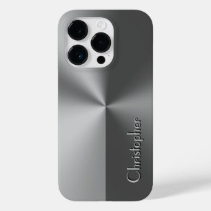 Coque Pour iPhone 14 Pro Impression en acier inoxydable titane