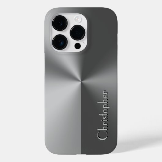 Coques Case-Mate iPhone Impression en acier inoxydable titane (Verso)