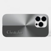 Coques Case-Mate iPhone Impression en acier inoxydable titane (Verso (horizontal))