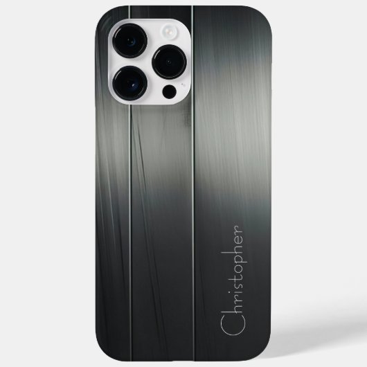 Coques Case-Mate iPhone Impression en acier inoxydable titane (Verso)