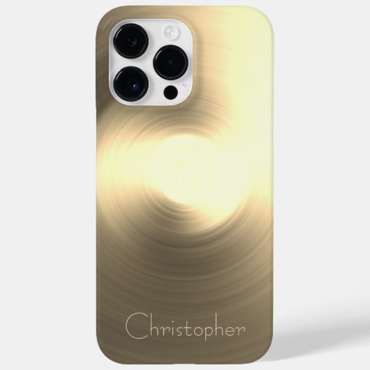 Coques Case-Mate iPhone Impression en acier inoxydable titane or (Verso)