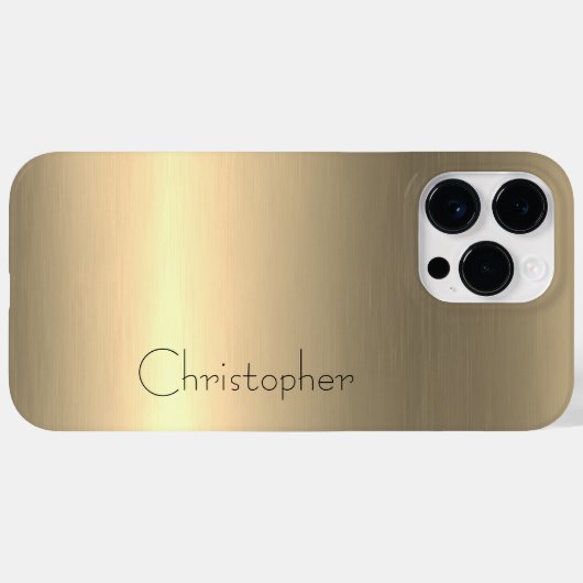 Coques Case-Mate iPhone Impression en acier inoxydable titane or (Verso (horizontal))