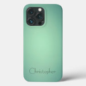 Coques Case-Mate iPhone Impression en acier inoxydable vert clair Titane (Verso)