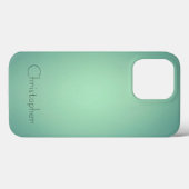 Coques Case-Mate iPhone Impression en acier inoxydable vert clair Titane (Verso (horizontal))