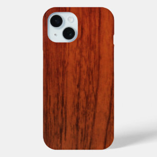 Coque Pour iPhone 15 Impression en bois d'acajou