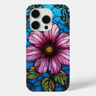 Coque iPhone 15 Pro 🌸 Impression Fleur Rose Pour Amoureux de la Natur