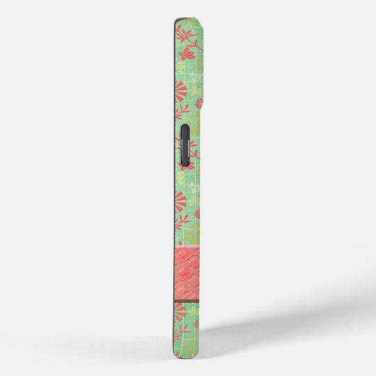 Coques Case-Mate iPhone Impression florale avec nom (Verso / Droite)