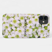Coques Case-Mate iPhone Impression florale avec nom Coque-coque iphone (Dos (Horizontal))