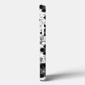 Coques Case-Mate iPhone Impression florale noire et blanche (Verso / Gauche)