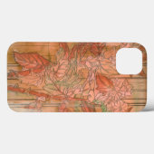 Coques Case-Mate iPhone Impression florale orange moderne sur l'arrière - (Verso (horizontal))