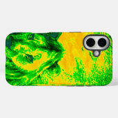 Coques Case-Mate iPhone Impression Fluorante Lion Art Vision Night (Verso (horizontal))