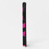 Coques Case-Mate iPhone Impression fourrure zèbre rose et noir (Dos/Gauche)