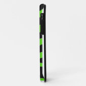 Coques Case-Mate iPhone Impression fourrure zèbre vert et noir (Dos/Gauche)