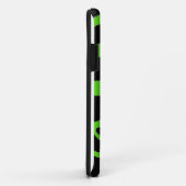 Coques Case-Mate iPhone Impression fourrure zèbre vert et noir (Dos/Droite)