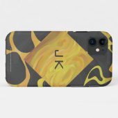 Coques Case-Mate iPhone Impression Giraffe noir et jaune (Dos (Horizontal))