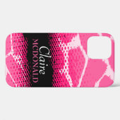 Coques Case-Mate iPhone Impression graphique animal rose noir blanc (Verso (horizontal))