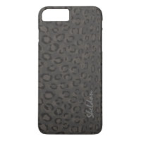 Impression guépard gris noir cool monogramme