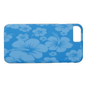 Coques Case-Mate iPhone Impression Hawaïenne d'Hibiscus bleu (Dos (Horizontal))