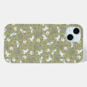 Coques Case-Mate iPhone Impression inspirée de chien endormi en gris vert (Verso (horizontal))