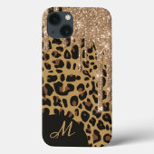 Coques Case-Mate iPhone Impression Jaguar Brown avec Parties scintillant (Verso)