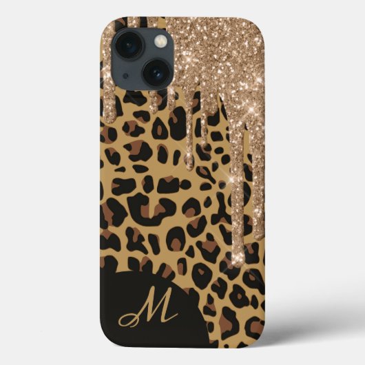 Coques Case-Mate iPhone Impression Jaguar Brown avec Parties scintillant (Verso)