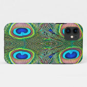 Coques Case-Mate iPhone Impression kaléidoscope de plumes de paon (Dos (Horizontal))