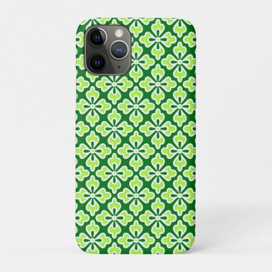 Coques Case-Mate iPhone Impression kimono floral, vert citron et pin (Dos)
