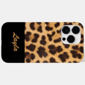 Coques Case-Mate iPhone Impression léopard Fourrure d'animal Personnalisée (Verso (horizontal))