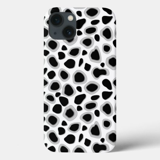 Coques Case-Mate iPhone Impression léopard - Noir et Blanc (Verso)