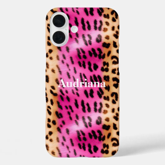 Coques Case-Mate iPhone Impression léopard or rose (Verso)