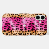 Coques Case-Mate iPhone Impression léopard or rose (Verso (horizontal))