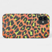 Coques Case-Mate iPhone Impression léopard orange et jaune (Dos (Horizontal))