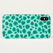 Coques Case-Mate iPhone Impression léopard - Turquoise et Aqua (Dos (Horizontal))