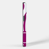 Coques Case-Mate iPhone Impression Magenta Zebra avec monogramme (Verso / Droite)