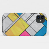 Coques Case-Mate iPhone Impression Mondrial jaune rose (Dos (Horizontal))