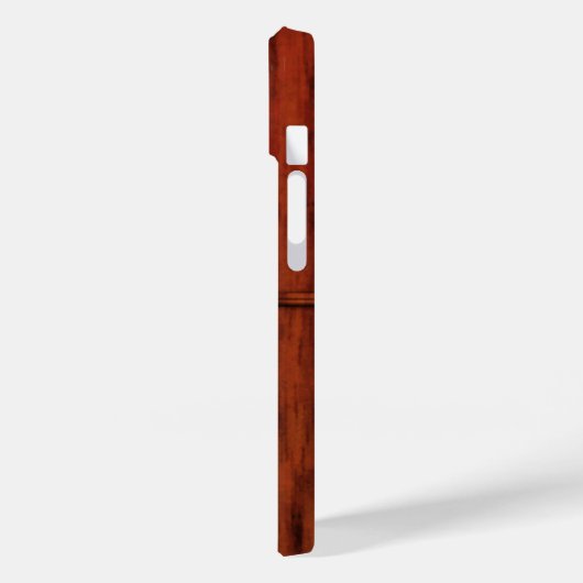 Coques Case-Mate iPhone Impression Monogramme en bois acajou (Verso / Gauche)