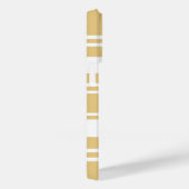 Coques Case-Mate iPhone Impression Motif Simple Gold Et White Stripes (Verso / Droite)