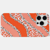 Coques Case-Mate iPhone Impression Orange Cheetah (Verso (horizontal))