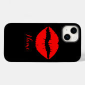 Coques Case-Mate iPhone Impression personnalisée en rouge et noir (Verso (horizontal))
